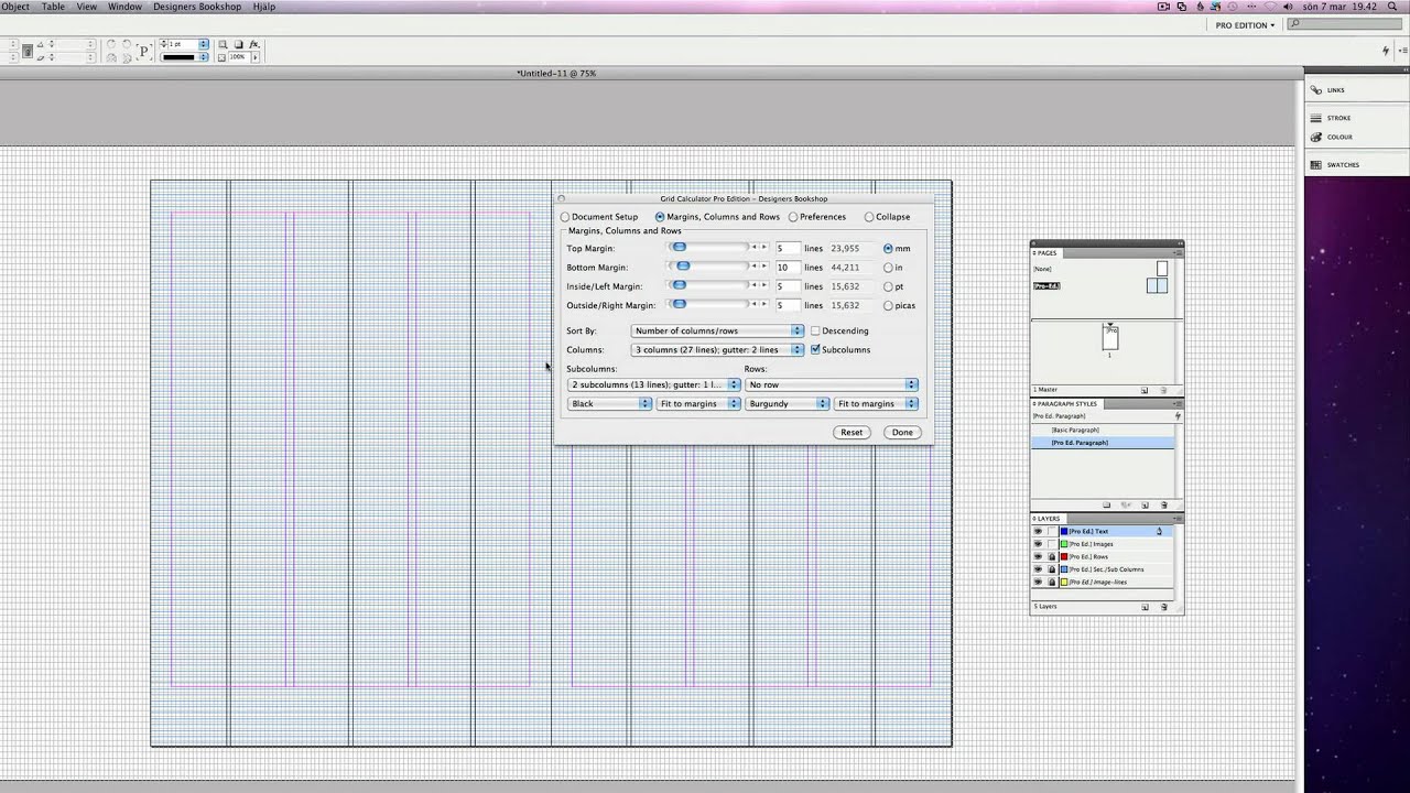 grid calculator pro indesign plugin