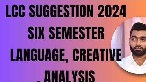 LCC Six Semester  Suggestion , Syllabus, and Question Pattern | Calcutta University  LCC 2024