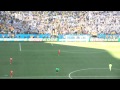 Di Maria attempt after Swiss goalkeeper went to attack - ARG vs SUI - World Cup 2014