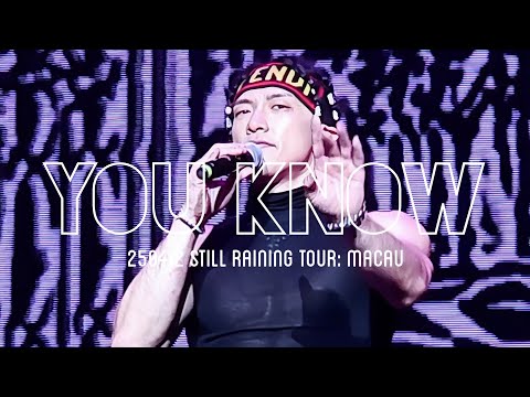 비(Rain/ 정지훈) - 알면서(You Know) | 250412 Still Raining Tour: Macau