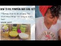 How to Use Pumpkin Hair Care Set! Bonus: How to do an easy Top Knot Head wrap! Long or Short Hair