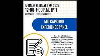 Mineta Transportation Institute Student Association Capstone Experience Panel