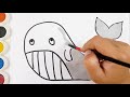 Apprenez à votre enfant à dessiner une baleine | Apprendre à dessiner à un enfant