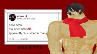 If Aot Characters Had Twitter - Part One - Ereri