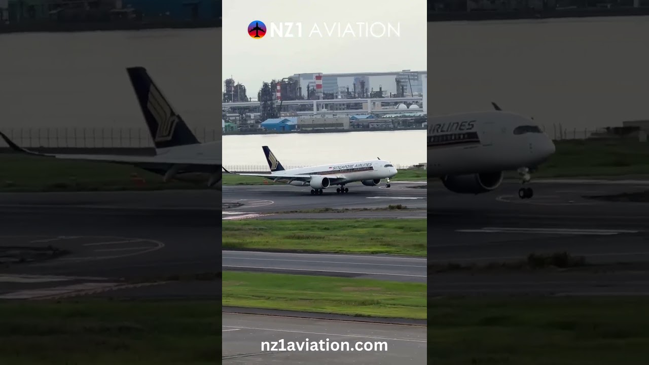 Singapore Airlines A350 Arrival At HND
