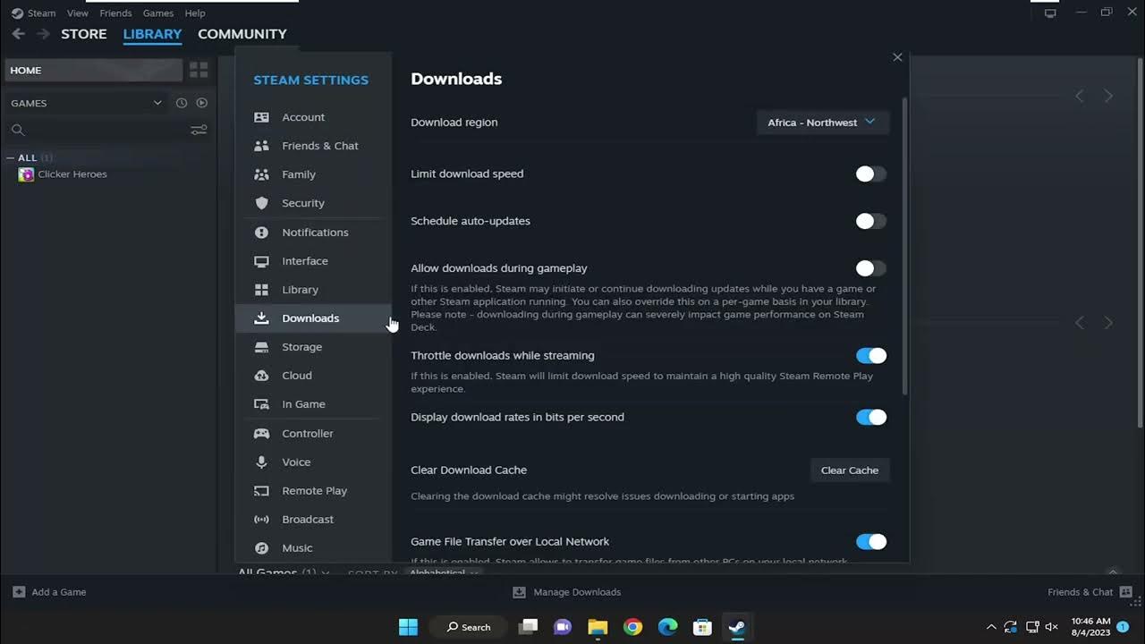 How To Enable/Disable Throttle Downloads While Streaming Steam [Guide
