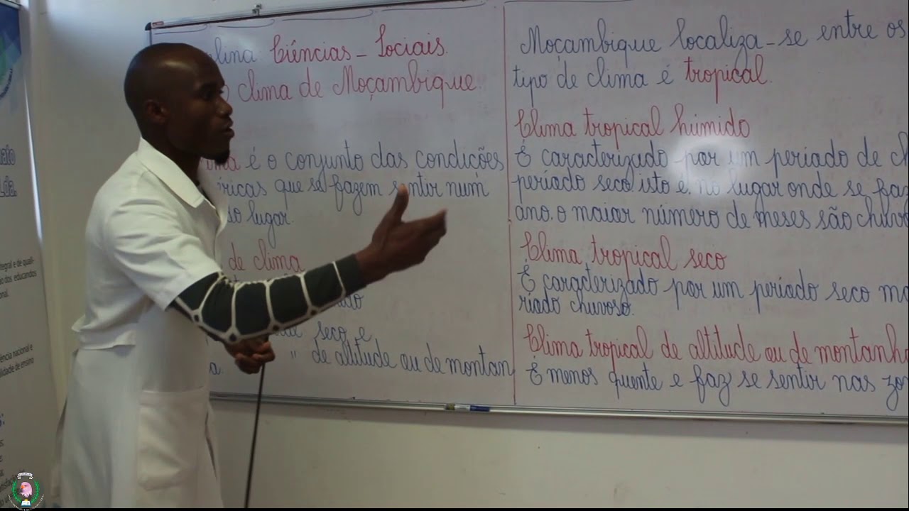 Aula de Ciências sociais da 5ª Classe – o clima de Moçambique