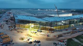 Tesla Gigafactory Texas | 4-26-24 | more s.expansion views + Cybertrucks parked @tesla #gigatexas