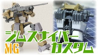 【新作ガンプラＭＧ製作前編】スマホ首とバイザーの意外な使いかた　ＭＧジムスナイパーカスタム