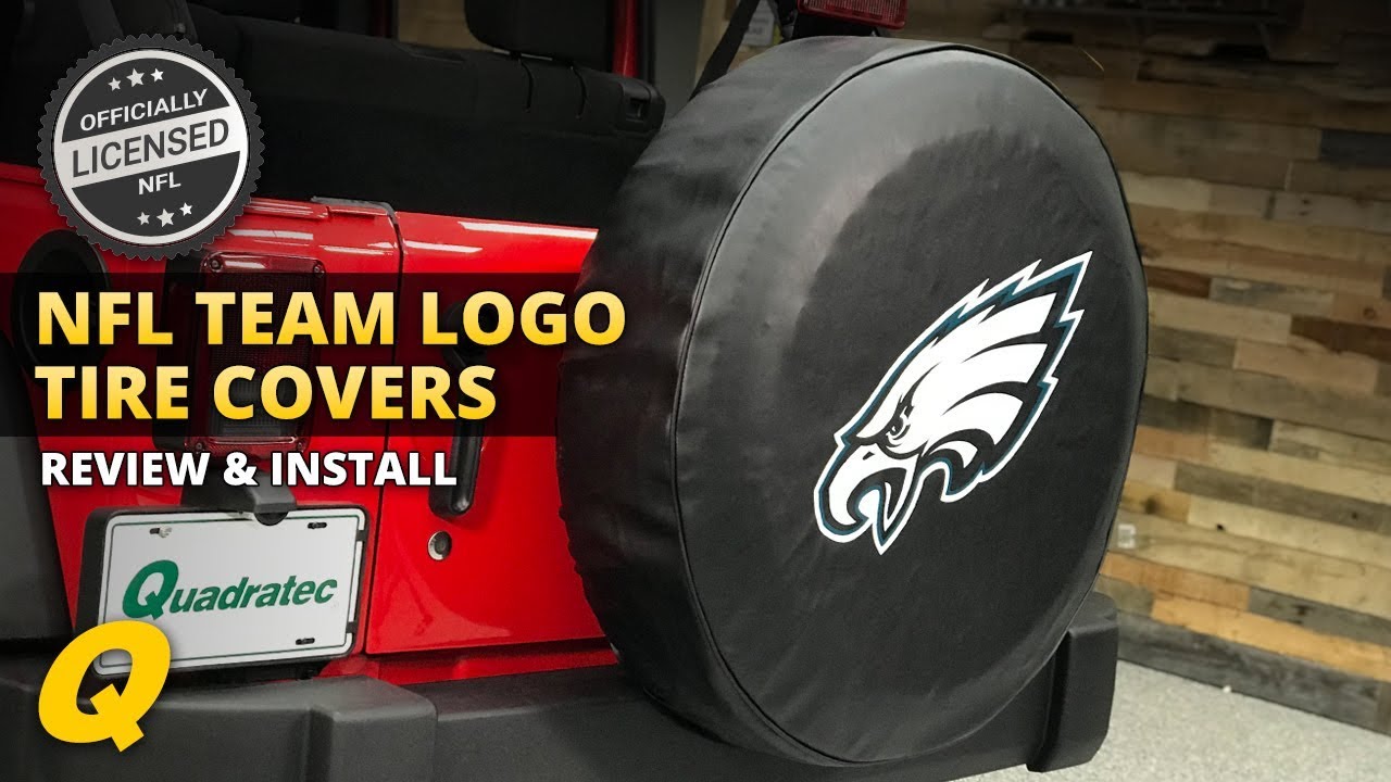 NFL Team Logo Spare Tire Covers for Jeep Wrangler - YouTube