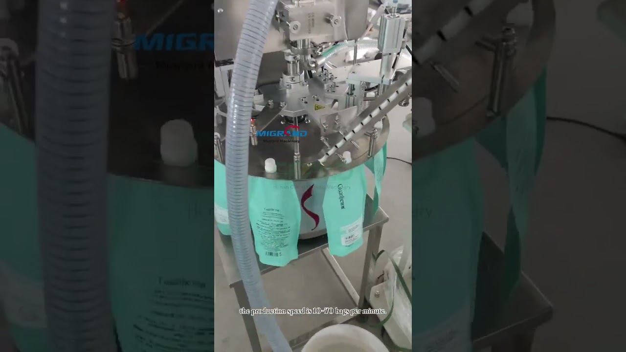 ​Spout bag filling capping machine for hair dye 