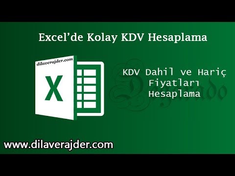 Excel Dersleri - Kolay KDV Hesaplama