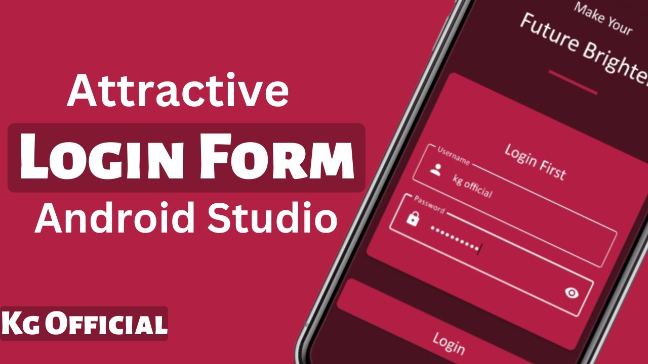 How To Design Login and Register Page in android studio