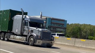 Truckspotting on I-94 and US 131 Bridge for the first time! Lots of train horns and Jake brakes!