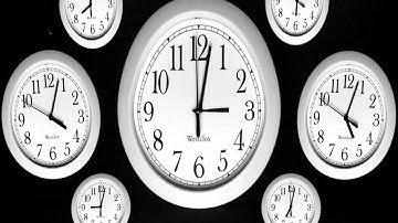 Wall Clocks TimeLapse 3d Ripple Effect Multiple Clock Faces Spinning Hands in HD Time lapse Videos