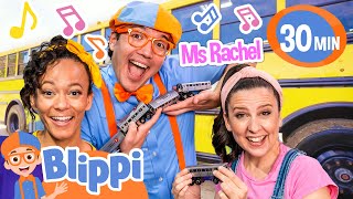 ms rachel and blippi wheels on the bus vehicles and more full episodes for kids