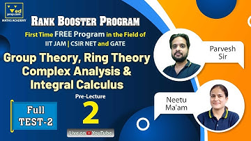 Rank Booster Program | Group Theory |Ring Theory|Complex Analysis|Integral Calculus| Biology Academy