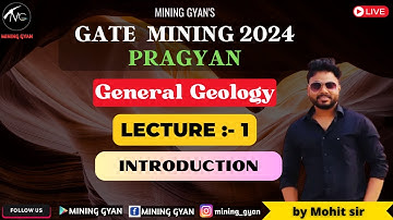 GATE MN 2024 || General Geology || Lec:-1 | INTRODUCTION | Pragyan Batch || mohit sir || Mining Gyan