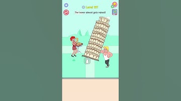 The tower almost get ruined! funny game #Shorts