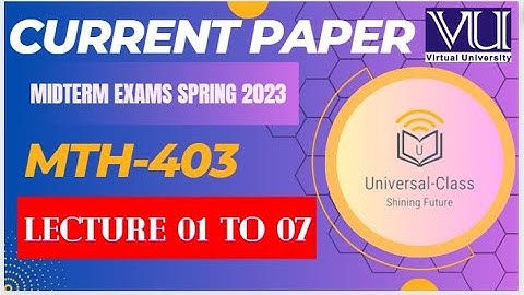 MTH403 midterm file (Part 01) 2023 || MTH403 short notes midterm 2023 || MTH403 current paper 2023