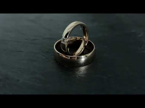 Video: Vestuviniai žiedai su Briliantu "Klasika 10"