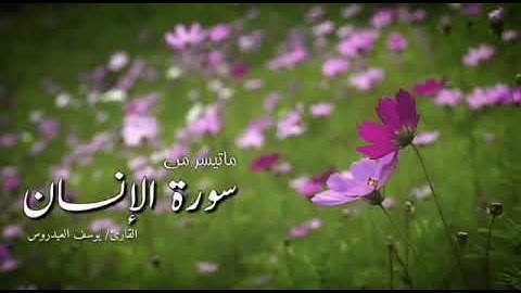 تلاوة من سورة الانسان _ القارىء : يوسف العيدروس