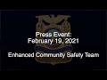 Press Event: Enhanced Community Safety Team