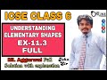 ICSE CLASS 6 EX-11.3 UNDERSTANDING ELEMENTARY SHAPES | ML AGGARWAL SOLUTION |JBR ONLINE CLASSES