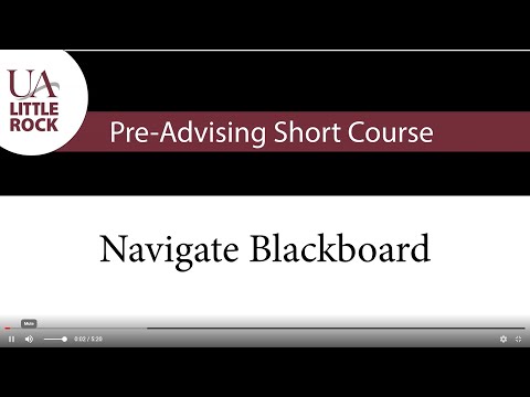 UA Little Rock - Logging into Blackboard and accessing your pre-advising materials