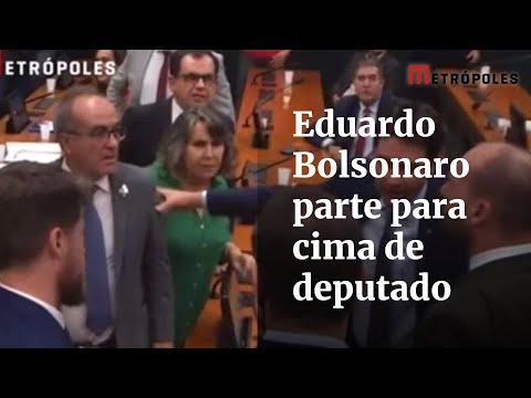 Eduardo Bolsonaro parte para cima de deputado:”Facada teu c*, seu v1ado”