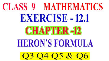 Class 9 Maths Exercise 12.1 Q 3 to Q 6 Chapter 12 NCERT CBSE SEBA