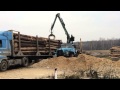 Погрузка леса манипулятором лесовозом Урал, в Калуге