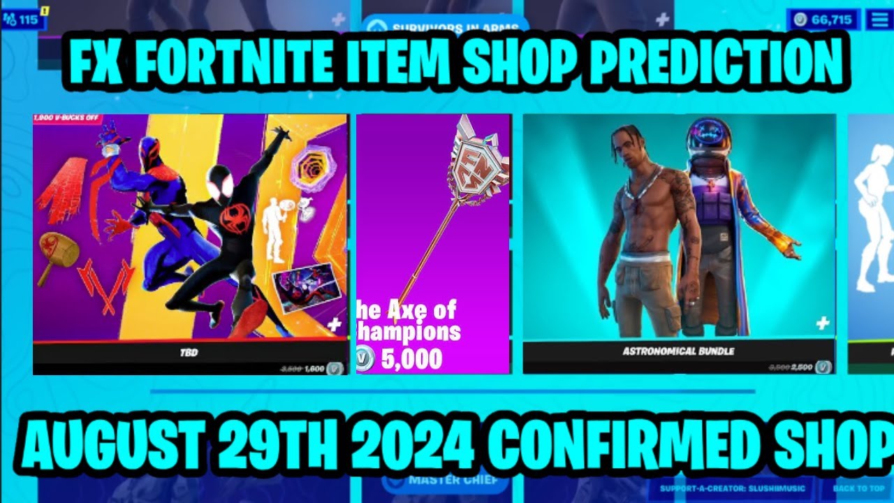 August 29th 2024 Fortnite Item Shop CONFIRMED / Fortnite Early Item Shop Prediction August 29th