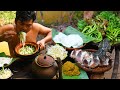 Cooking Rice Noodle Soup Recipe - cook traditional rice noodle delicious Soup- Khmer Culture
