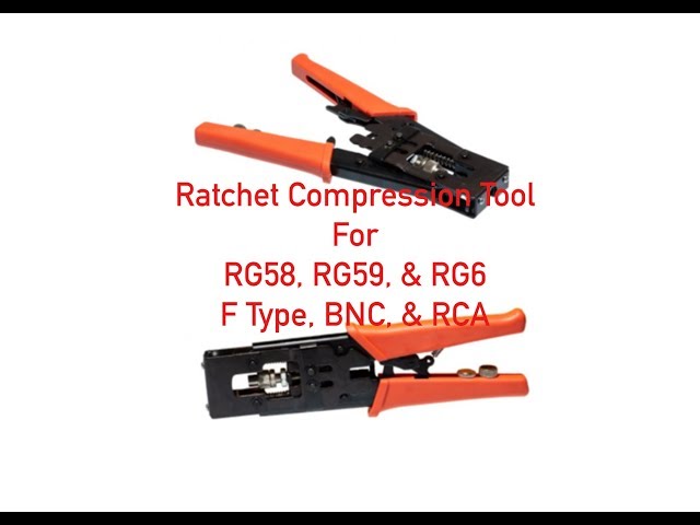 Coaxial Cable Crimp Tool For RG59 & RG6 Connectors - Works With BNC And RCA Fittings 9 thumbnail image