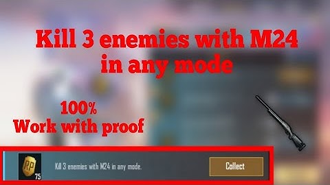 Kill 3 enemies with M24 in any mode | PUBG MOBILE