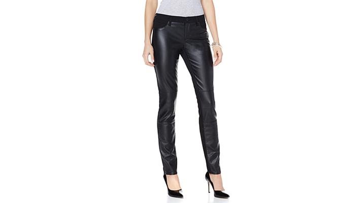 DKNY Jeans City Faux Leather Skinny Jean - YouTube