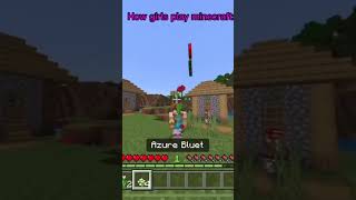 how girls play Minecraft vs how boys play it
