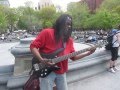 WMD- Larry- World's Most Dangerous Bass Player- in Washington Sq. Park, NYC 5/7/13