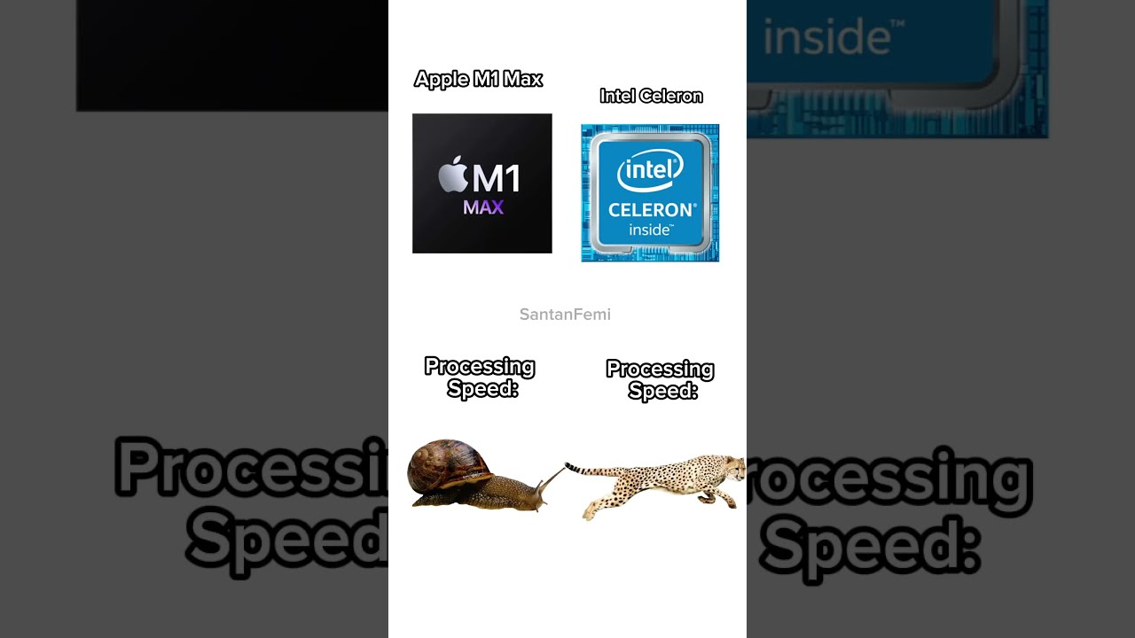 Apple M1 Max Vs Intel Celeron Processing Speed