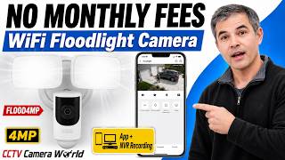 CCTVCameraWorld Floodlight Camera - Professional WiFi Camera without Subscriptions
