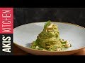 Whole wheat pasta with an avocado pesto sauce | Akis Petretzikis