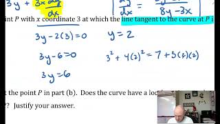 AP Calculus AB | 5-8B The 2nd Derivative Test and Implicit Differentiation