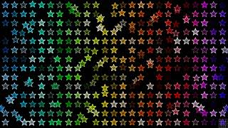 Rainbow Color Stars Grid Pattern Background Motion Graphic Video, Star Shape Sequences Motion Video