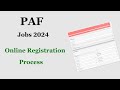 PAF Online Registration Process For Sportsmen, PF &amp; DI, Education Instructor, FMA | PAF Online Apply