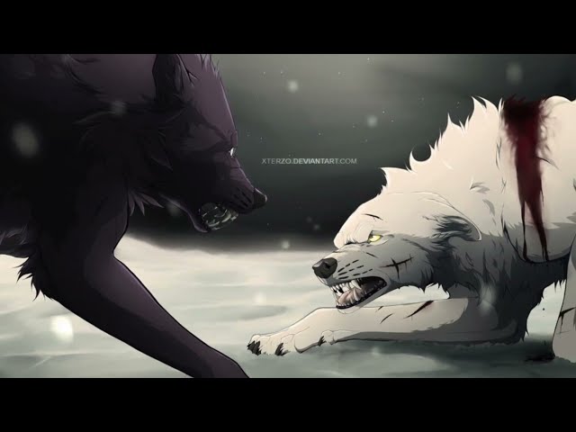 Anime wolves:Battlefield(sad song) class=