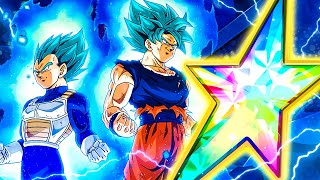 (Dokkan Battle) 100% RAINBOW STAR LR BLUE GOKU AND VEGETA SHOWCASE AND COMPLETE UNIT OVERVIEW!