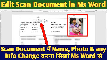 How to Change info on Documents | Scan Documents Edit in Ms Word | Best Document Editor for PC