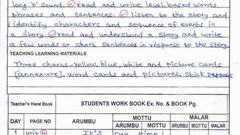 1st,2nd,3rd Std EE Lesson Plan November 4th Week Tamil Medium-Ennum Ezhuthum-Notes of Lesson