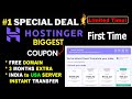 Hostinger coupon code 2025 | Black Friday offer on All hosting plans vps hosting free | Free Domain